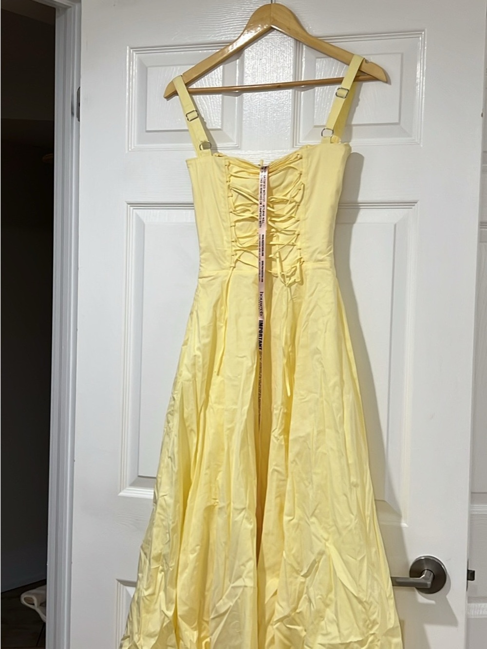 House of CB Carmen ‘Buttercup’ Butter Yellow Corset Midi Dress - Picture 4 of 11
